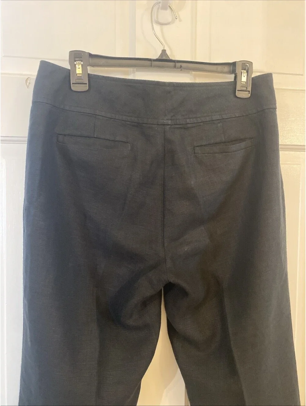 Banana Republic Black Linen Dress Pants Women’s Size 8 Straight Leg Trouser